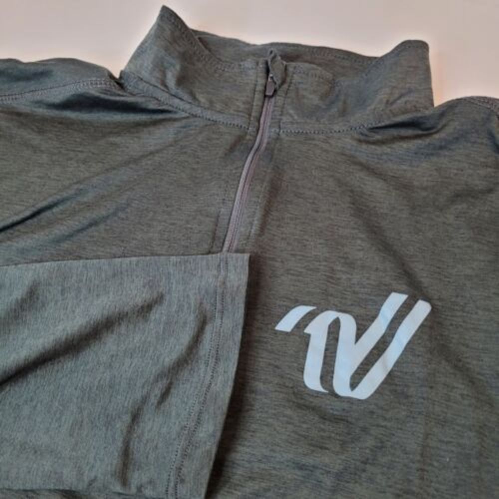 Acrux Quarter Zip Pullover Mens 2XL Charcoal Gray Excellent Heathered Activewear